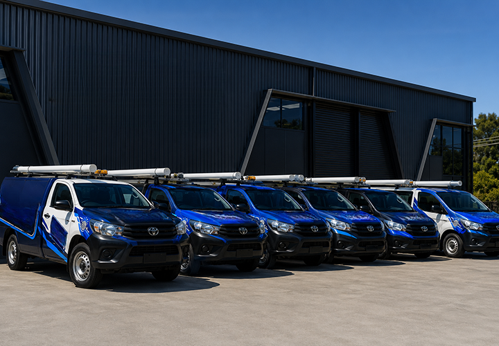Fleet of Carlton Blocked Drains plumbing vans