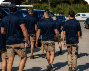 Plumbers loading up before a Carlton job